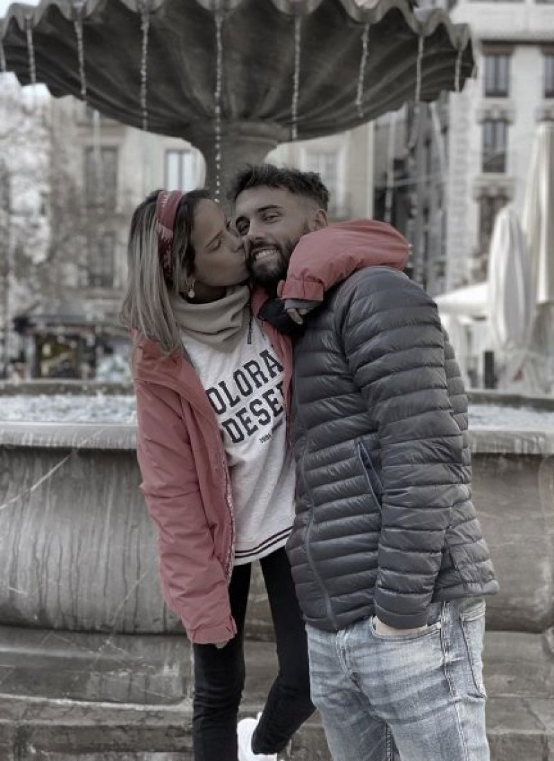 Gloria y David en una simpática y cariñosa foto que la joven ha colgado en sus redes.