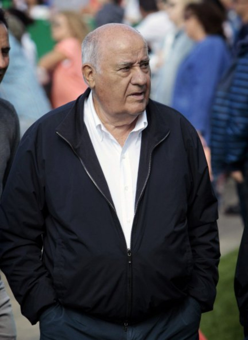El fundador de Inditex, Amancio Ortega, en el Concurso de Saltos Internacional de Casas Novas (2013).