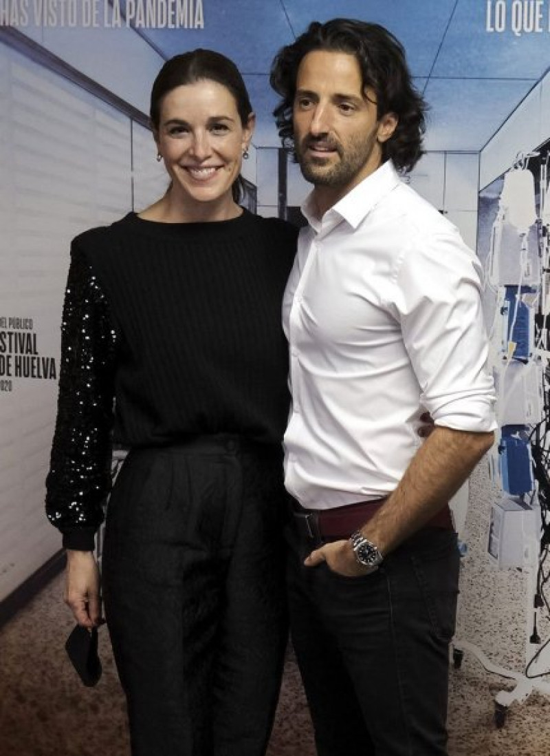 Raquel Sánchez Silva y Matías Dumont, en la presentación de la última película del productor.