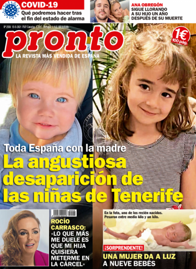 La desaparición de las niñas de Tenerife, en la portada de tu Revista Pronto