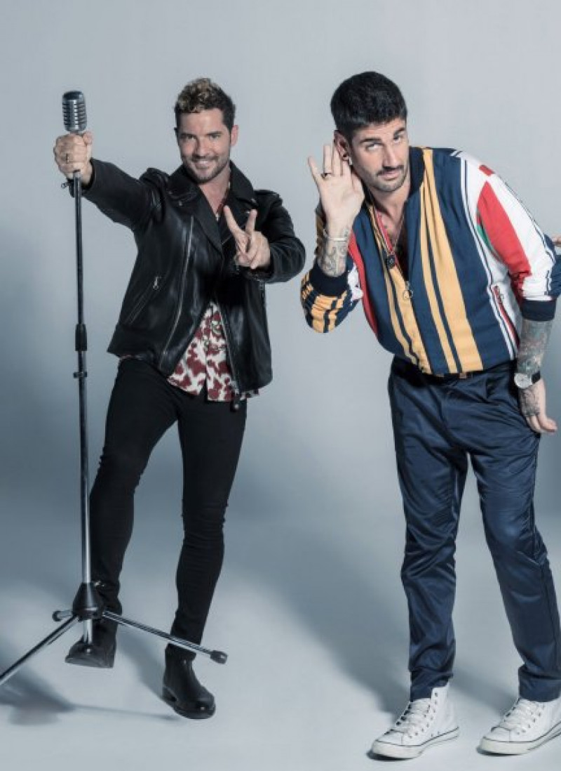 David Bisbal y Melendi en una imagen promocional de La Voz Kids.