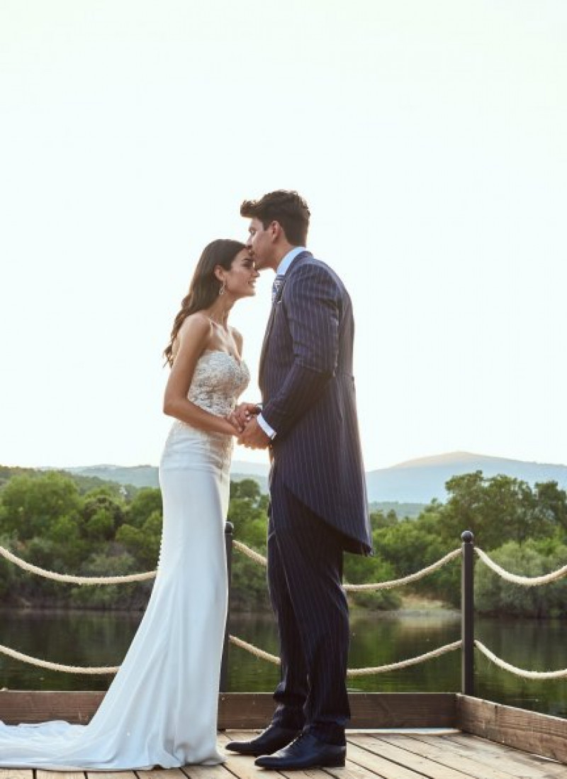 Diego Matamoros y Estela Grande el día de su boda.