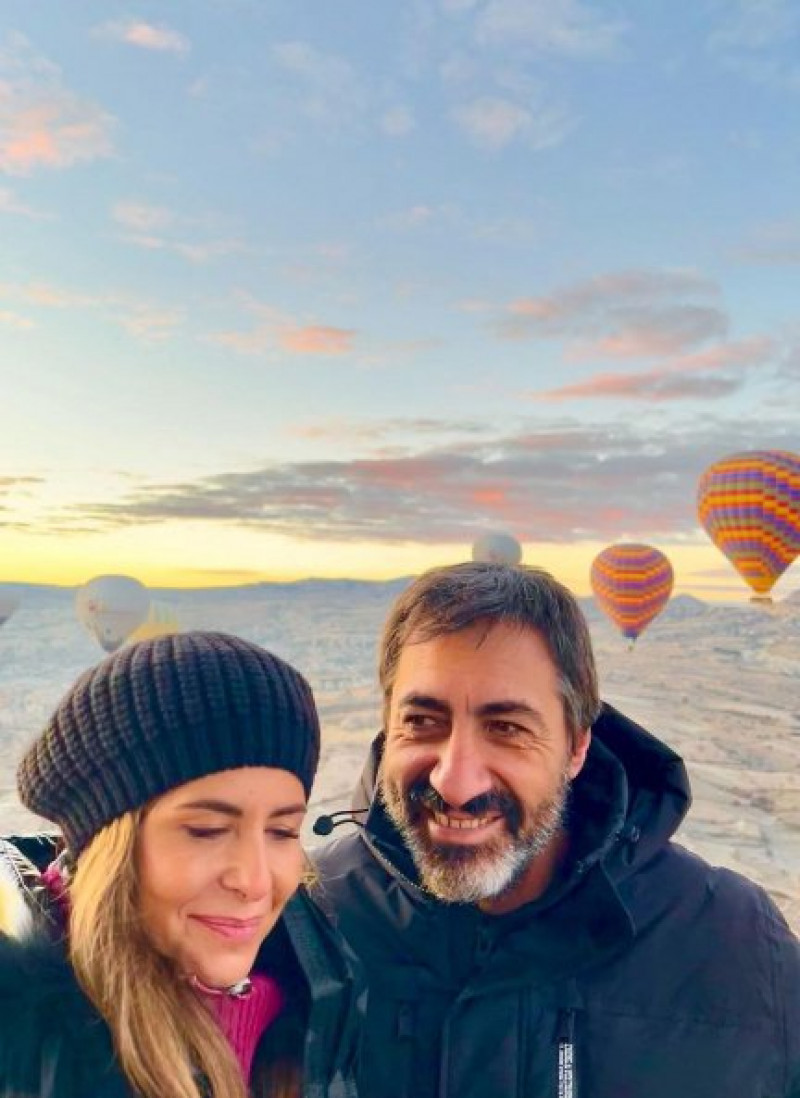 Nuria Roca y Juan del Val, durante sus idílicas vacaciones en Turquía. 