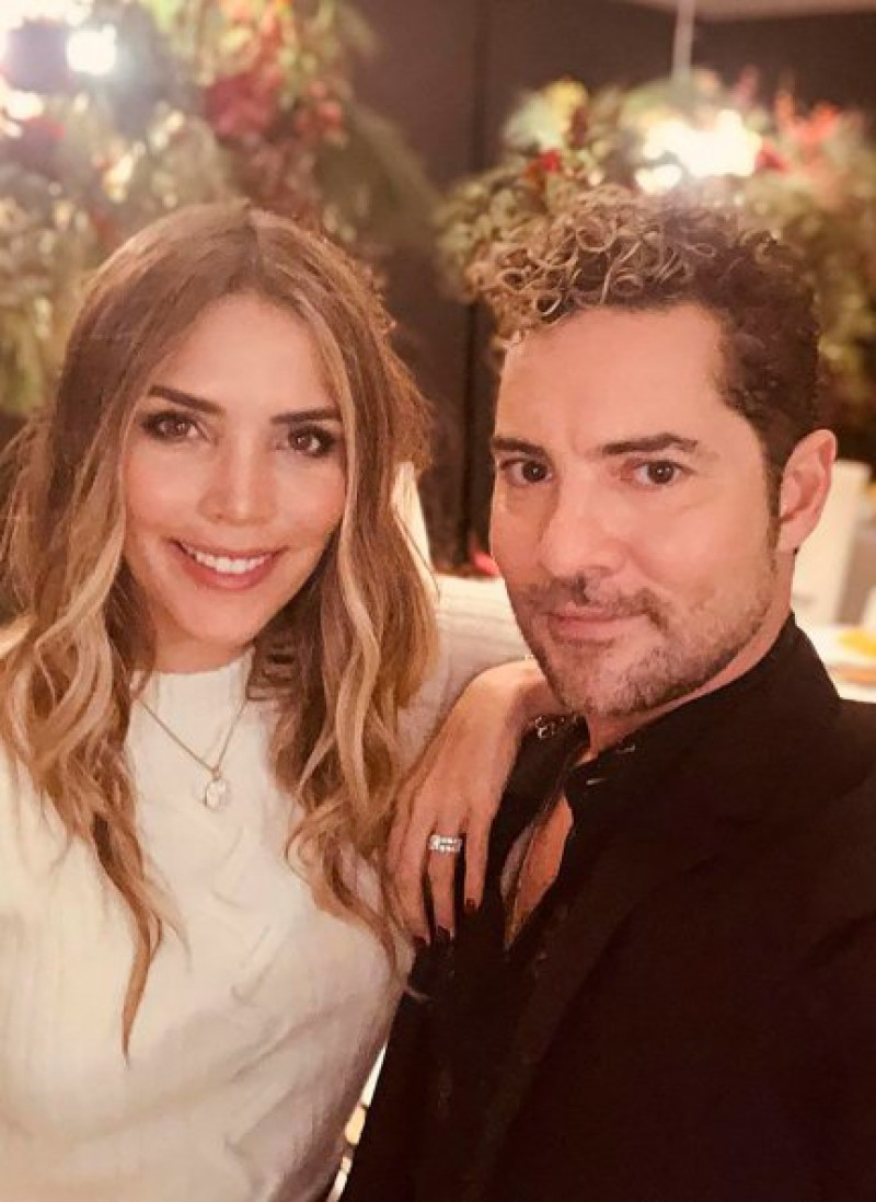 Rosanna Zanetti y David Bisbal, muy elegantes, durante una de las reuniones familiares que han tenido durante estas fechas navideñas.