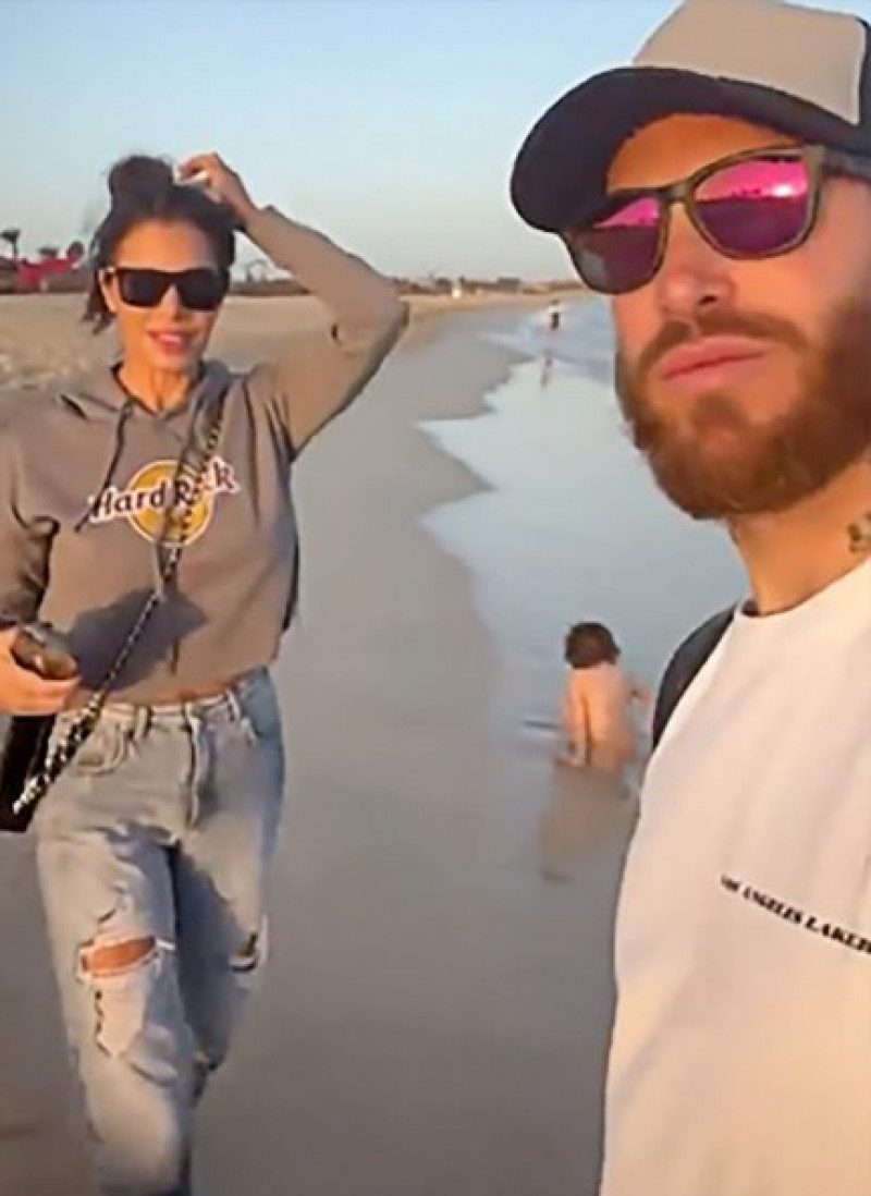 Pilar Rubio con su marido, Sergio Ramos.