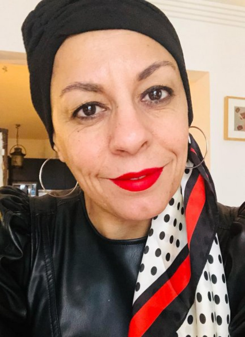 Cristina Medina ha salido sin turbante por primera vez desde que perdió el cabello.
