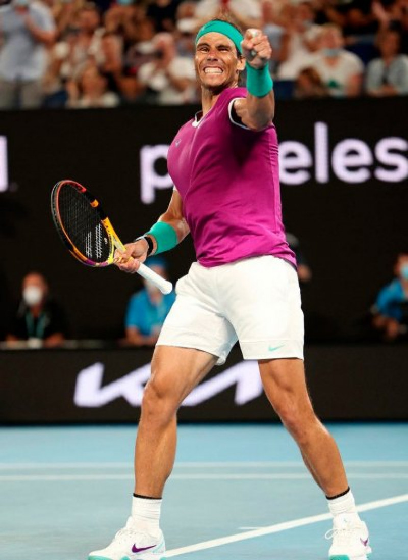 Rafa Nadal, exultante tras su victoria.