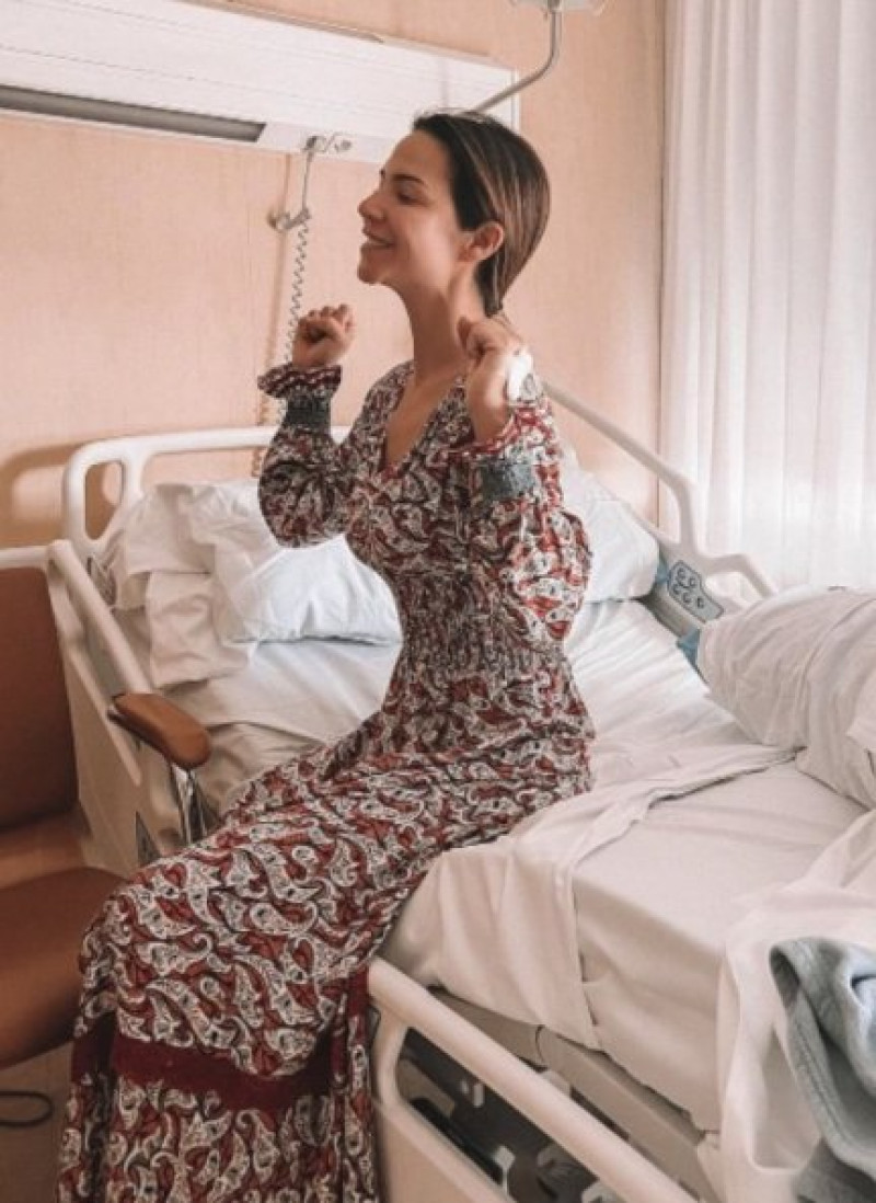 Tamara Gorro, justo después de su operación, en una fotografía para su Instagram (@tamara_gorro).