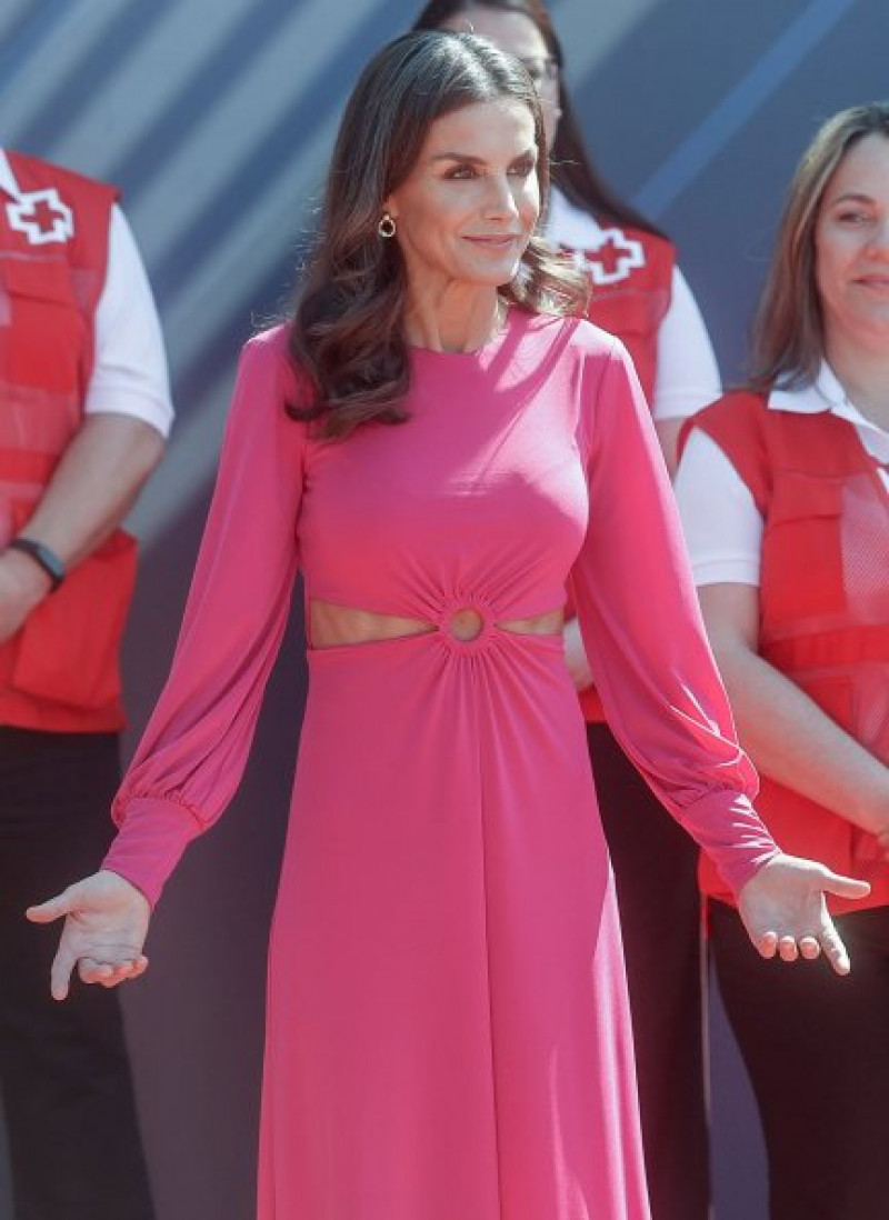 La Reina Letizia sorprendió con un diseño “cut out”.