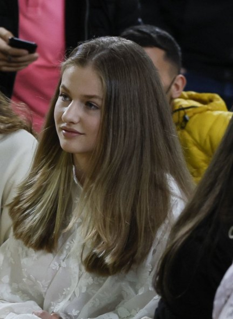 La princesa Leonor fue una de las grandes ausencias en la visita de su abuelo.