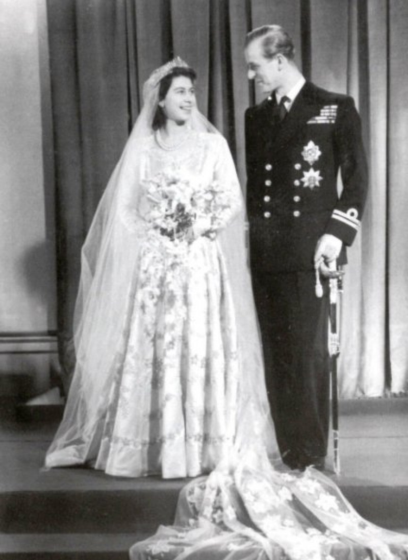 La boda de Isabel II y Felipe de Edimburgo se celebró en 1947.