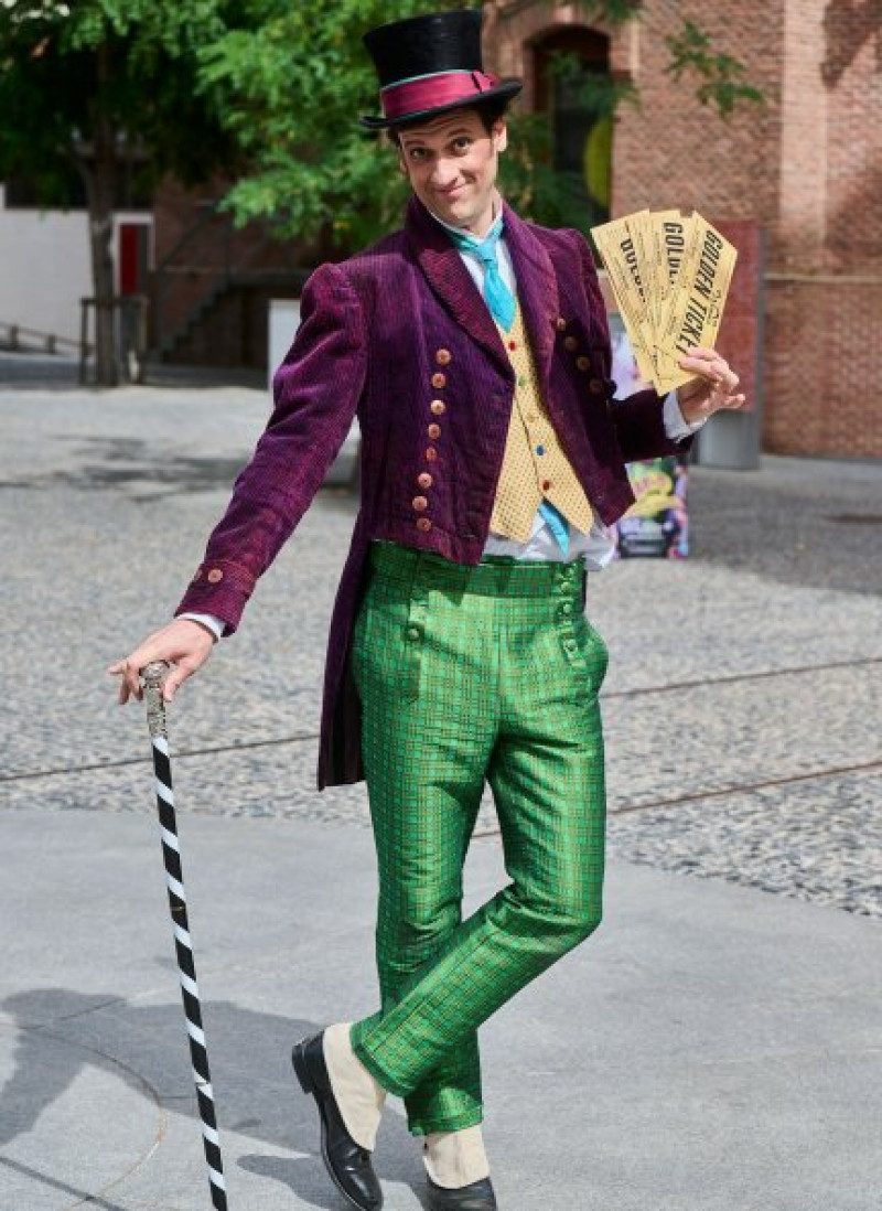 Edu caracterizado de Willy Wonka, el protagonista de su próximo trabajo.