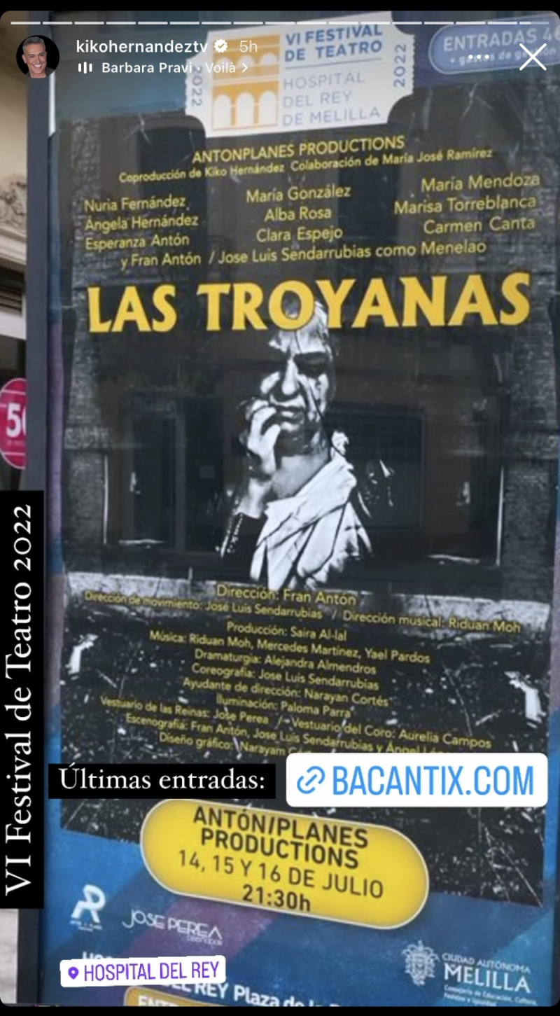 Cartel 'Las Troyanas' nueva obra de Kiko Hernández