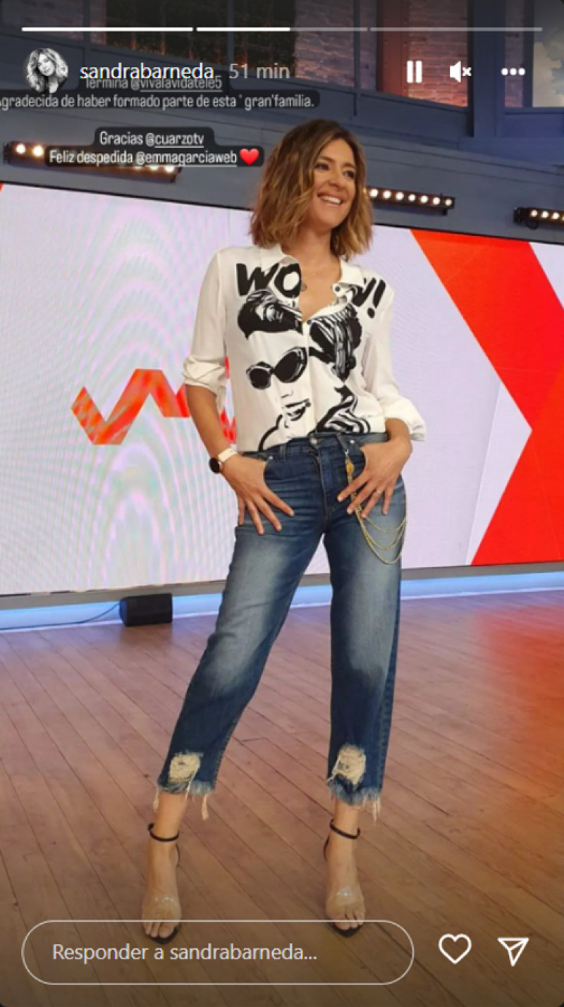 Sandra Barneda se despide de 'Viva la Vida' (@sandrabarneda)