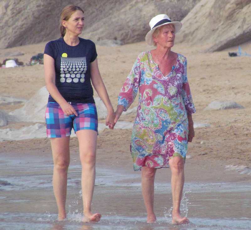 Infanta Cristina suegra playa.