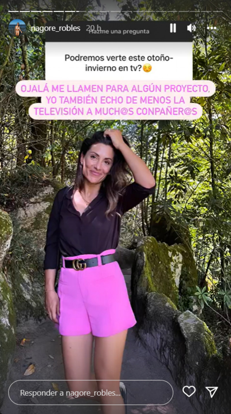 Nagore Robles en su Instagram, donde ha hablado de su futuro laboral (@nagore_robles)