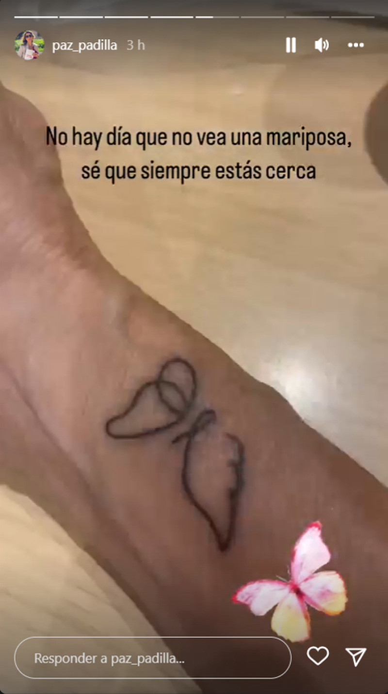 Paz Padilla ha compartido un vídeo del tatuaje, contenta (@paz_padilla)