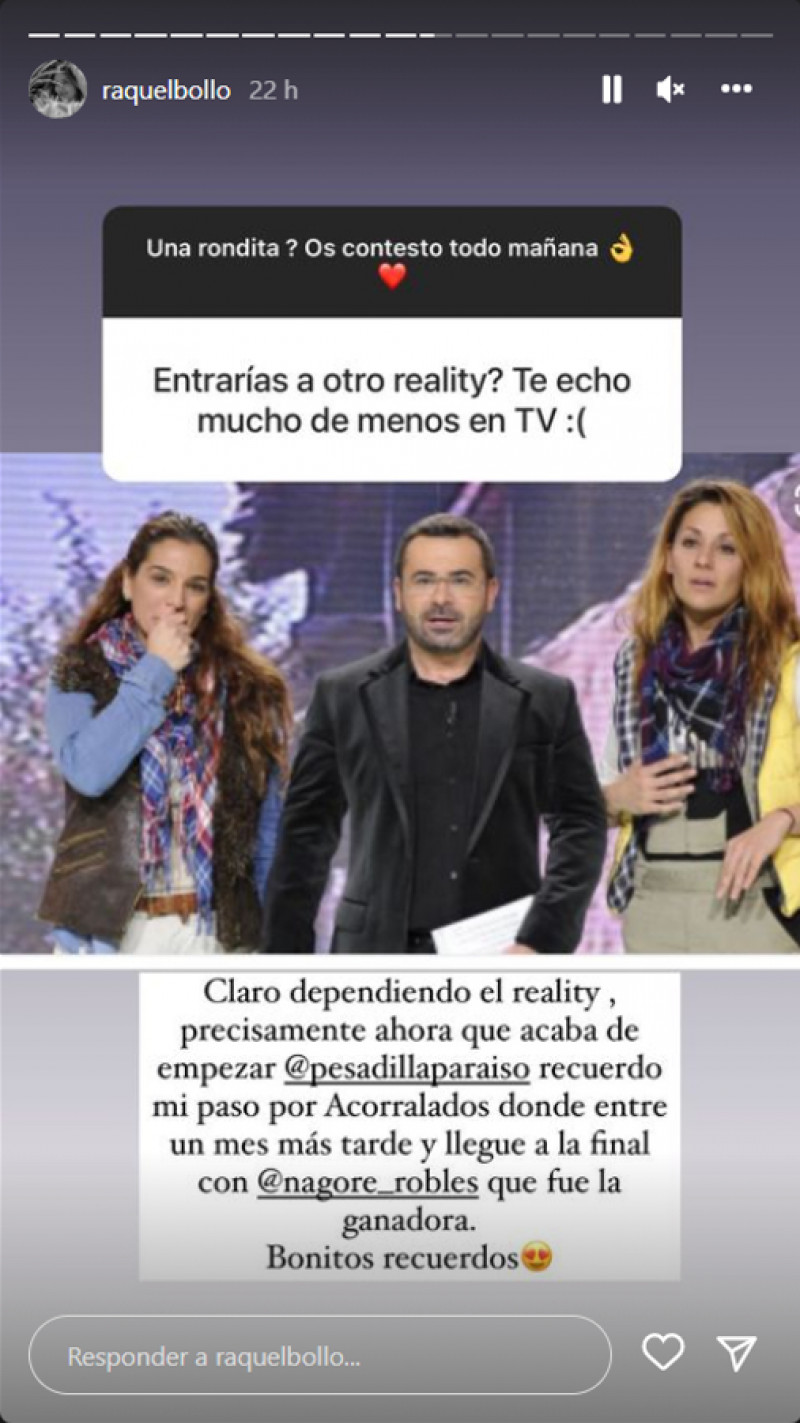 Raquel Bollo ha confesado que le gustaría volver a entrar en un reality (@raquelbollo)