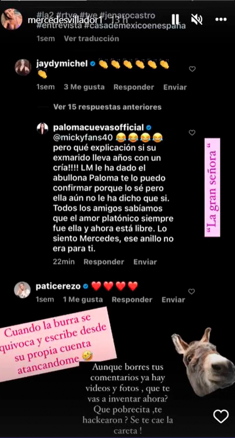 mercedes villador pelea paloma cuevas