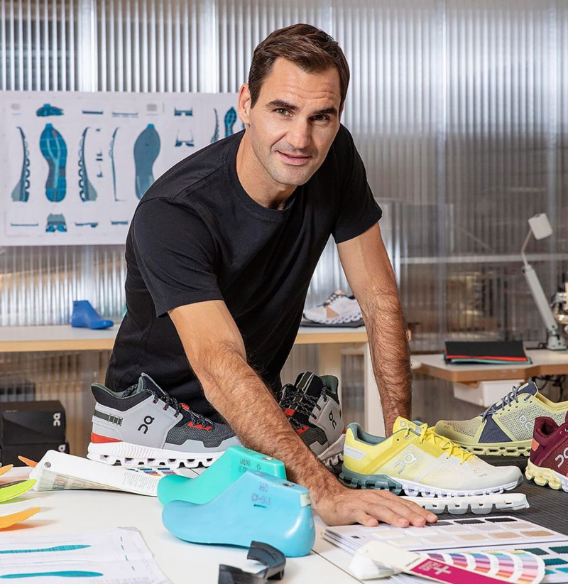 Federer diseñando zapatillas deportivas