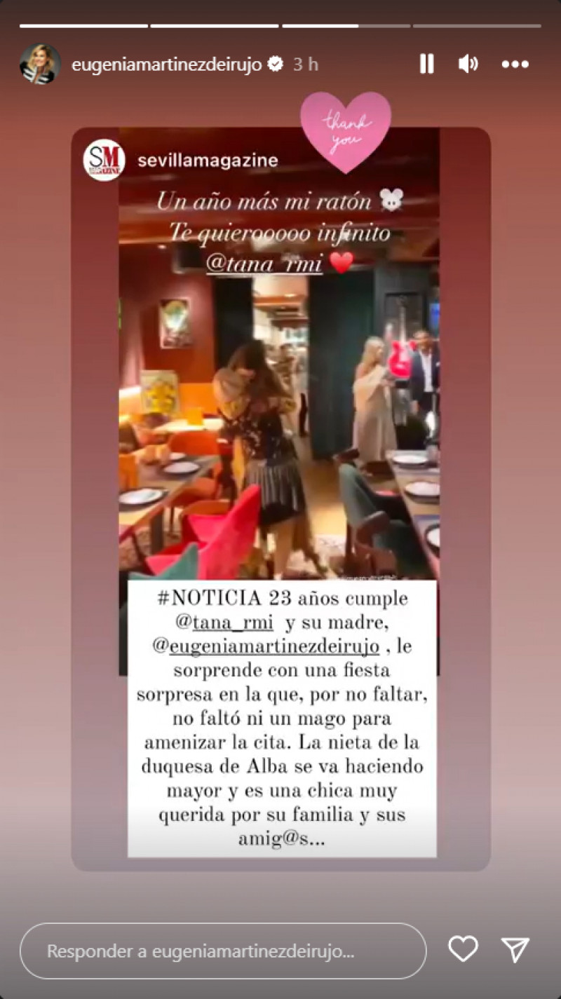 ¡Eugenia Martínez de Irujo ha organizado una fiesta sorpresa para Tana!