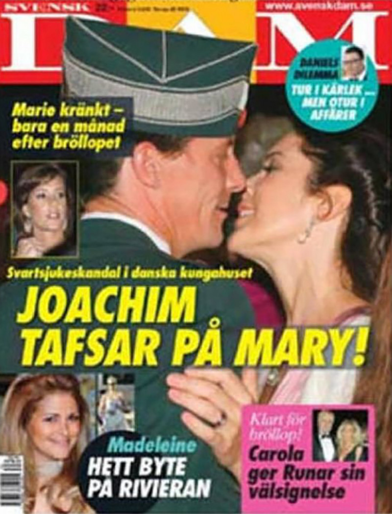 Portada tabloide danés beso