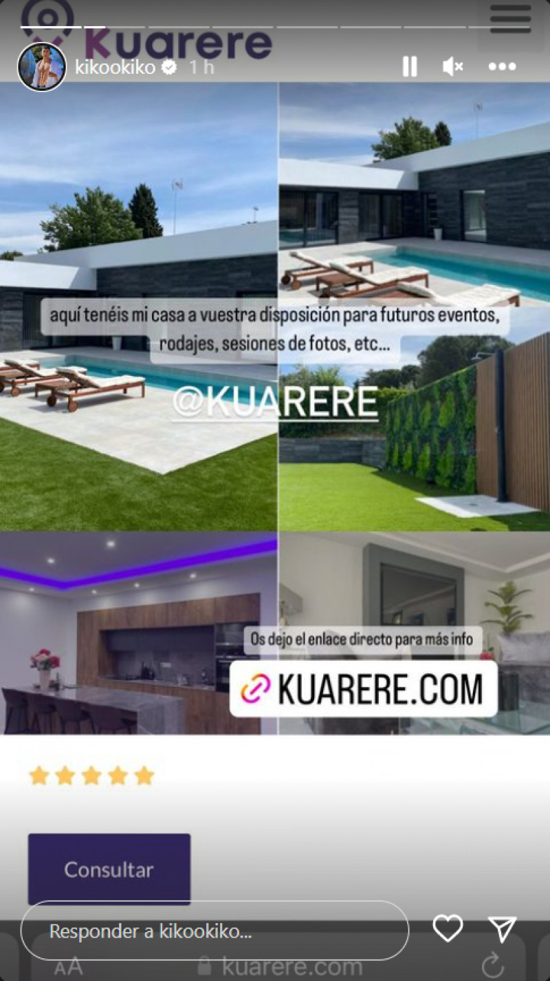 Kiko Jiménez alquila su casa por 100 euros la hora (@kikookiko)