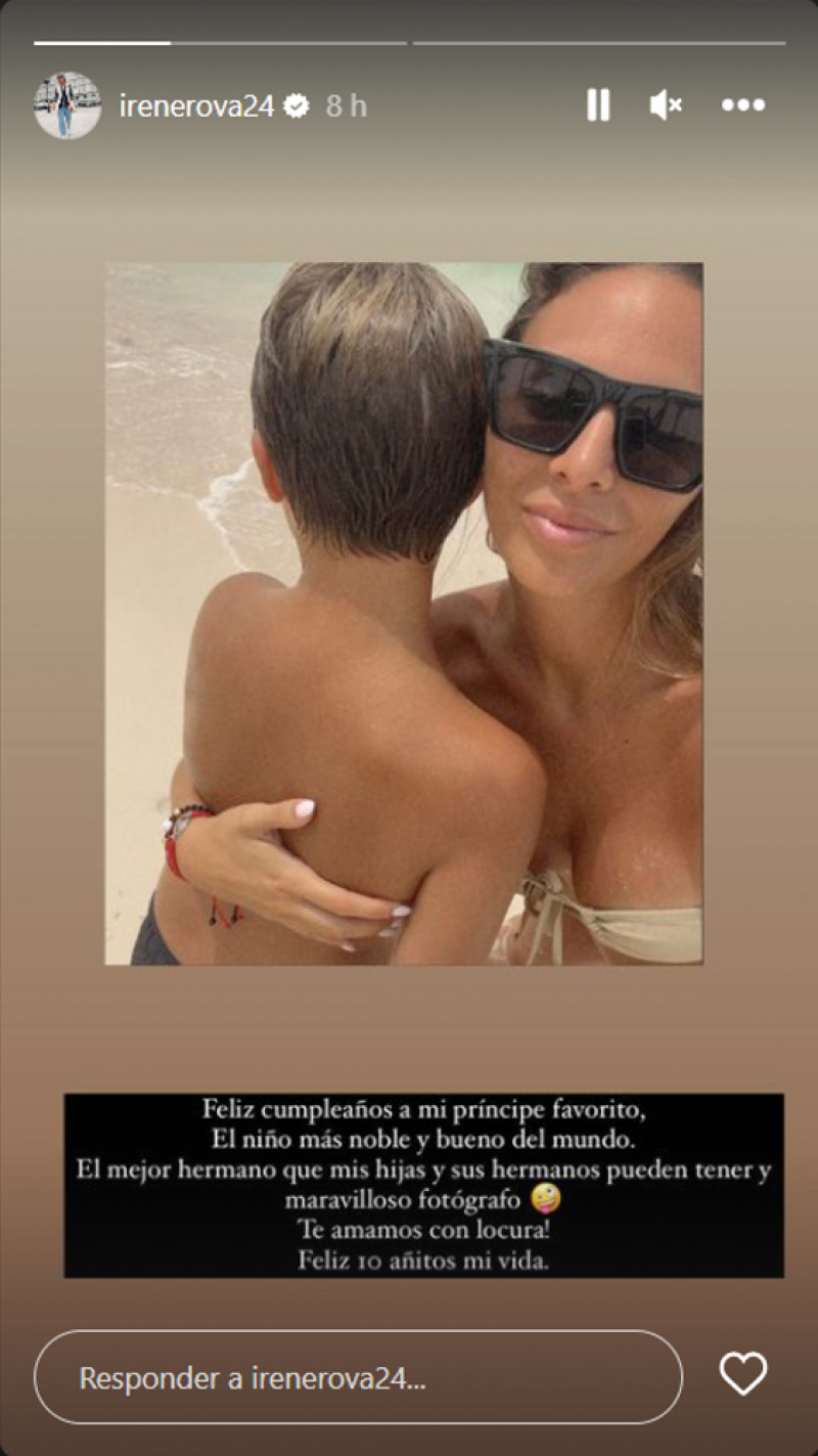 Irene Rosales comparte una foto con su hijastro por su cumpleaños (@irenerova24)