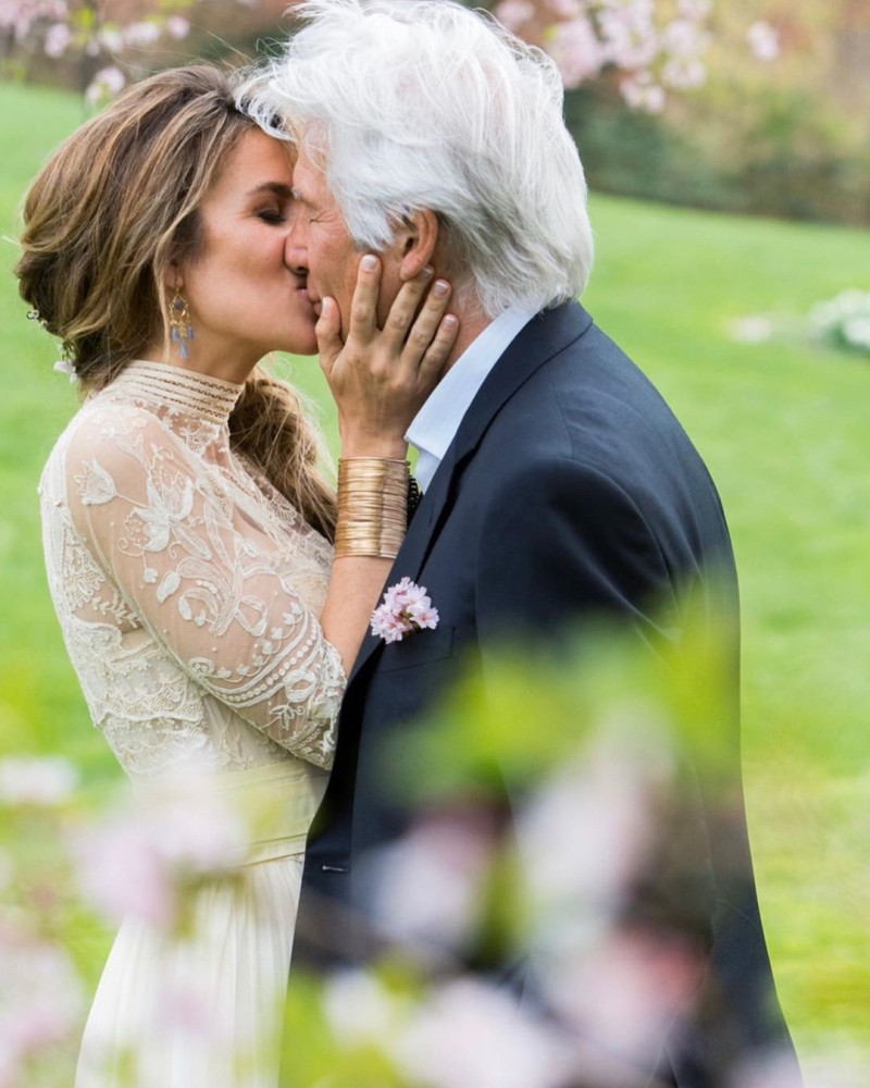 La pareja, el día de su boda.