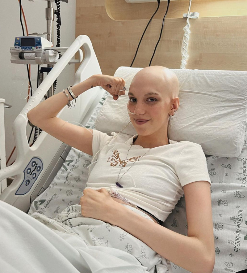 Elena Huelva en el hospital.