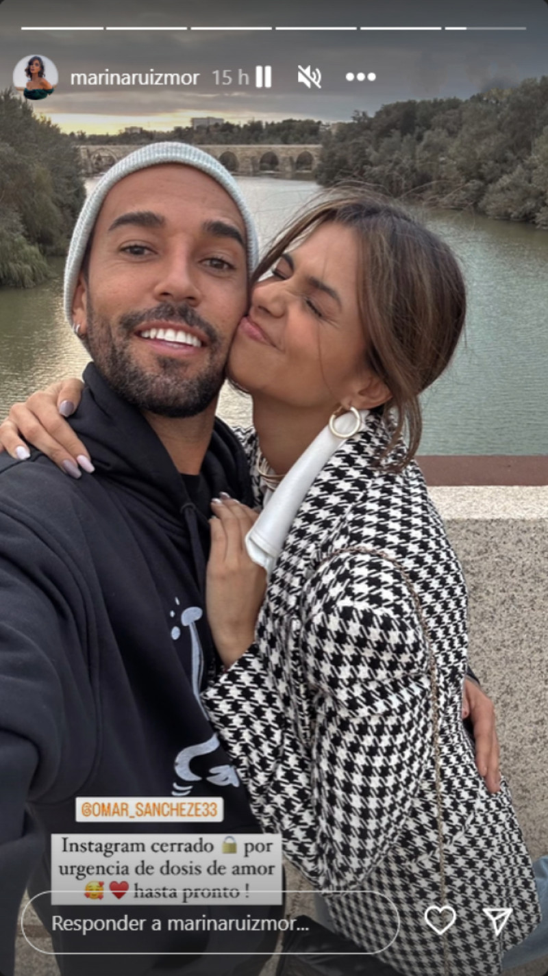 Omar Sánchez y Marina Ruiz posan juntos en Instagram (@marinaruizmor)