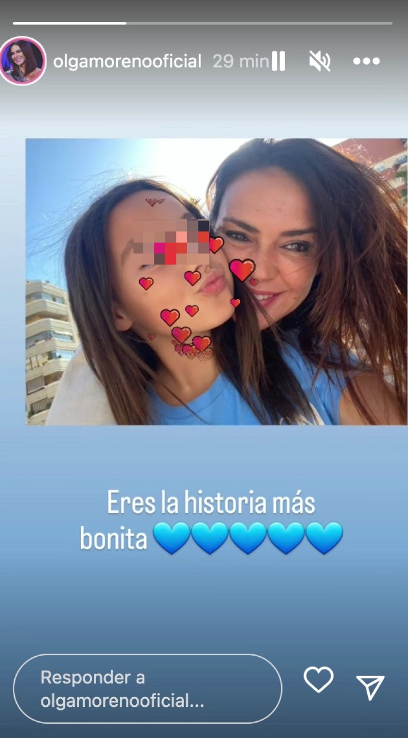 Olga Moreno y su hija Lola, en historias de Instagram