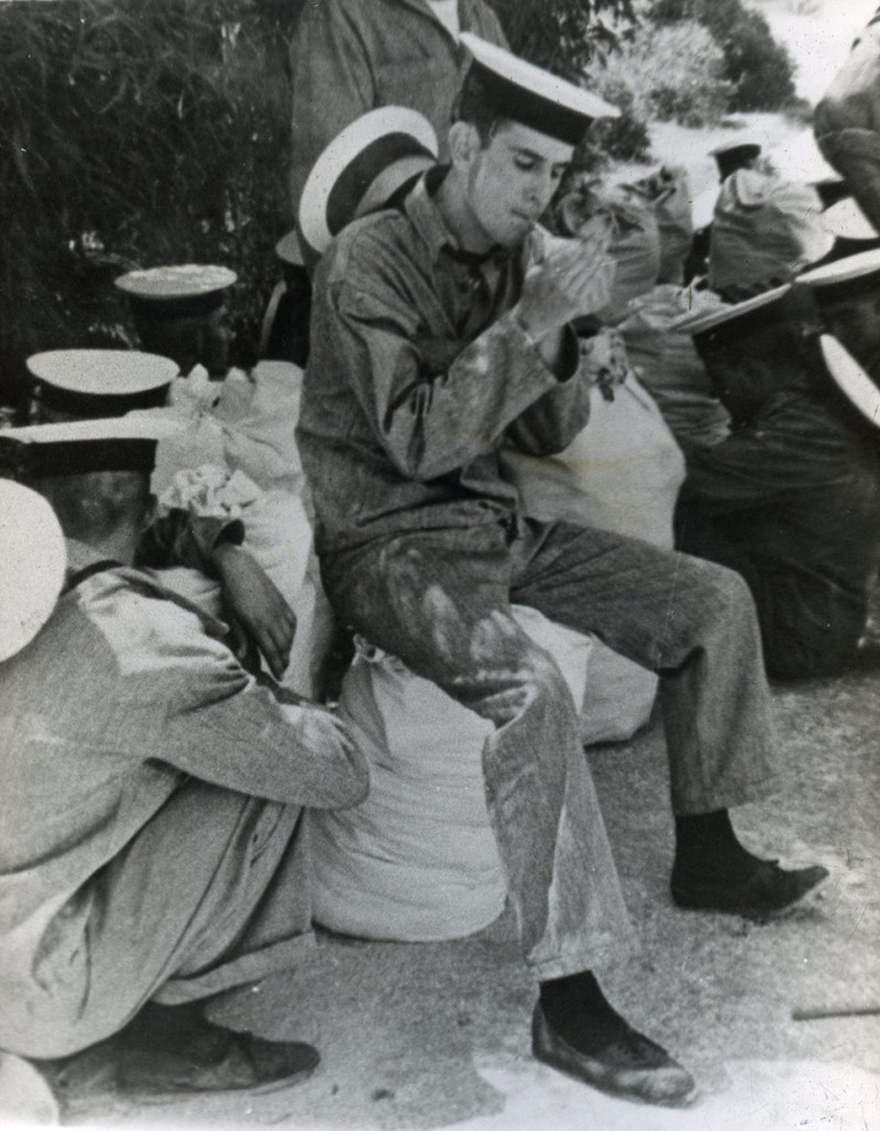 Juan Pardo de joven en la Escuela Naval.