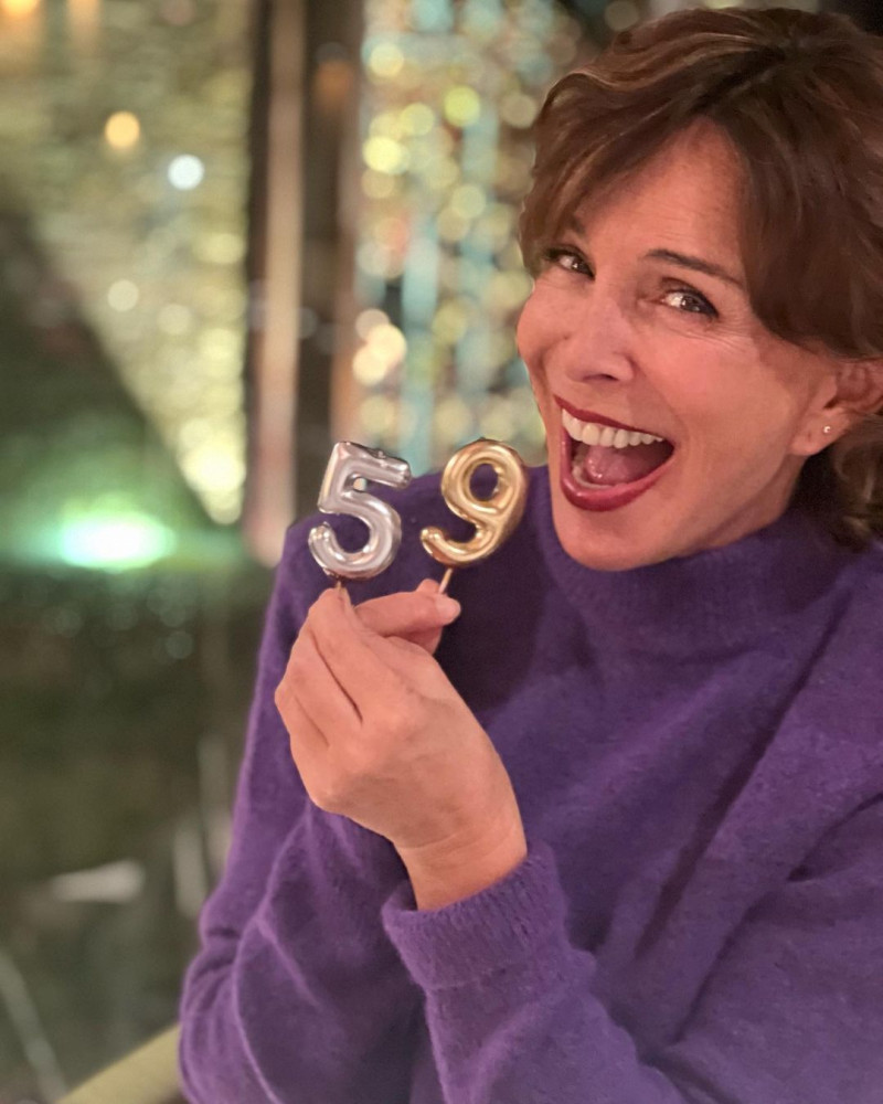 Lydia Bosch, con las velas de su 59º cumpleaños.