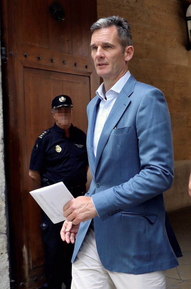 Iñaki Urdangarin a su salida de la Audiencia de Palma en 2018.