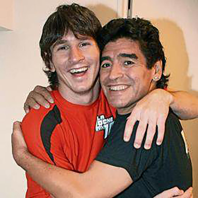 Messi con Maradona