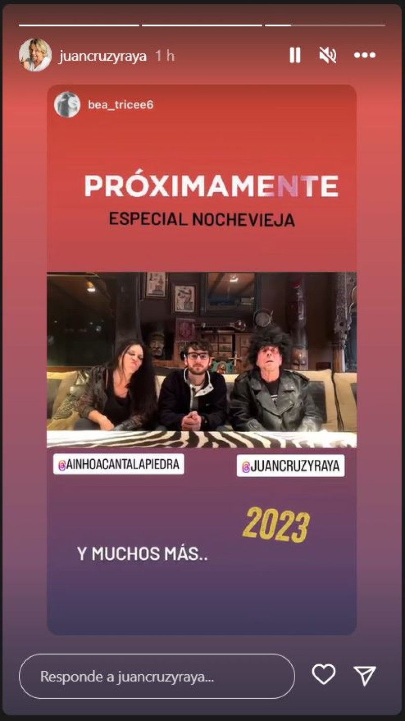 Juan Muñoz ha anunciado en Stories su especial de Nochevieja.