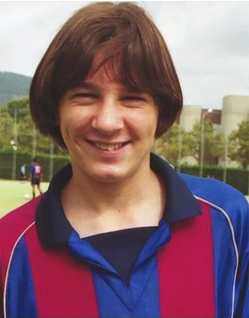 Leo Messi cuando empezó en el Barça