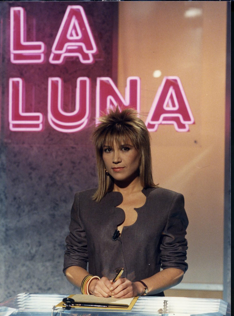 Julia Otero en el programa "La Luna" de TVE, en 1989.