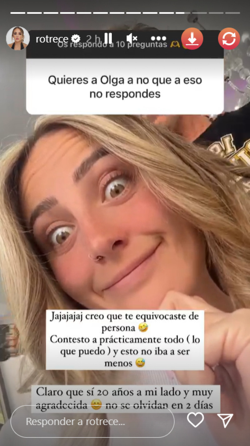 Rocío Flores ha reaccionado así a las preguntas sobre Olga (@rotrece)