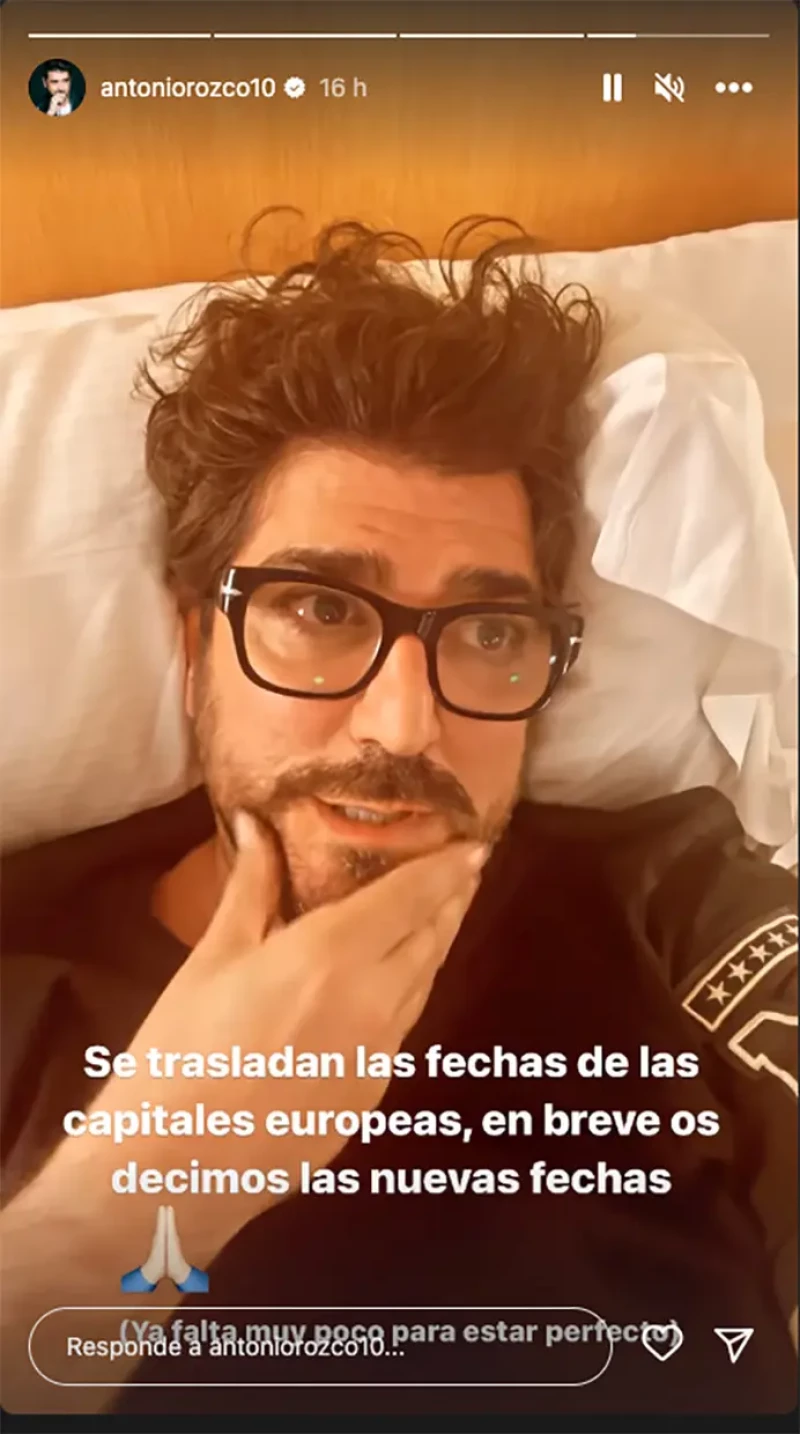 Antonio Orozco disculpándose.