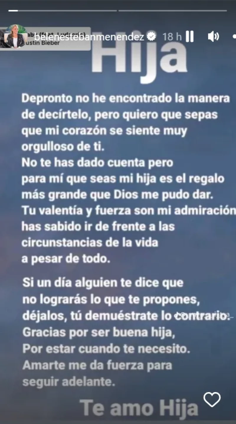 Belén Esteban le ha dedicado unas cariñosas palabras a su hija (Instagram)