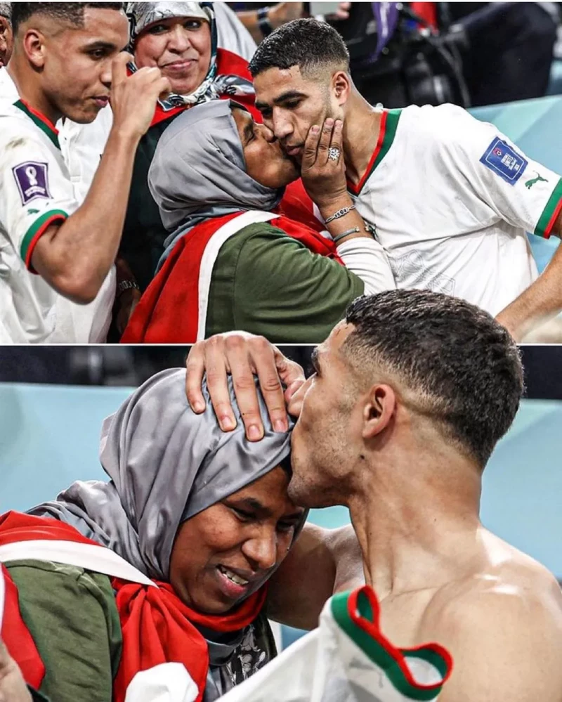 Achraf Hakimi y su madre están muy unidos.