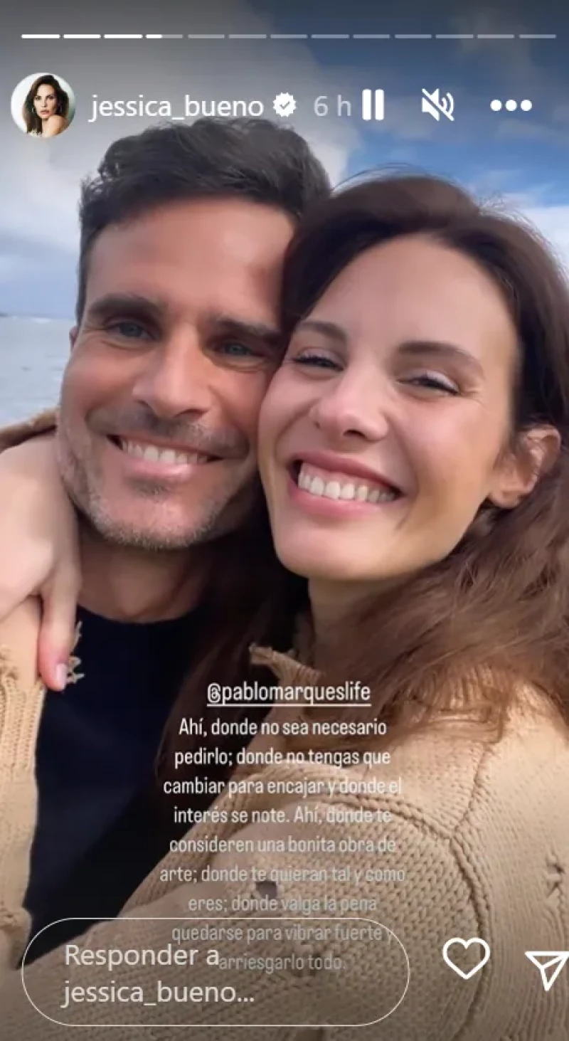 Jessica Bueno y Pablo Marqués están viviendo un momento muy dulce (Instagram)