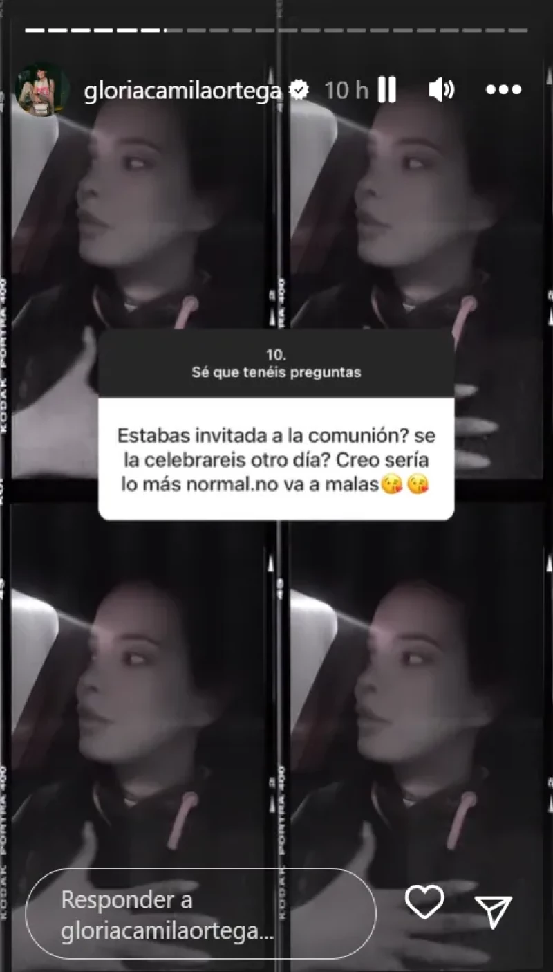 Gloria Camila habla sobre la comunión de su hermano en Instagram.