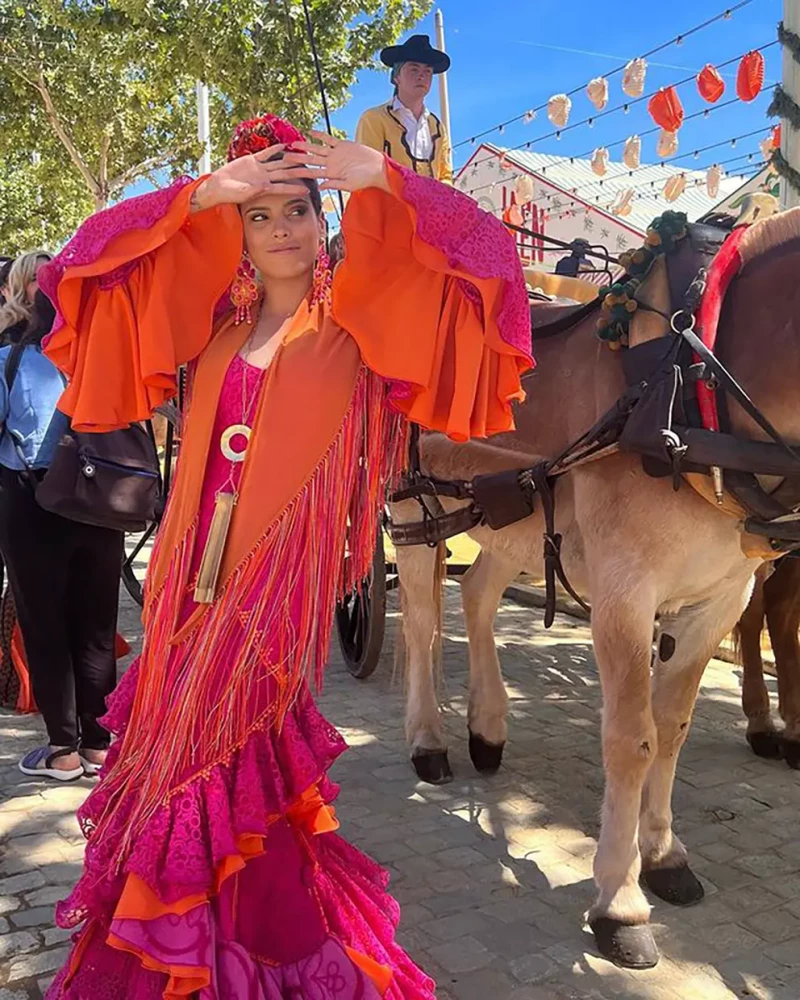 Gloria Camila posando en la Feria de Abril.