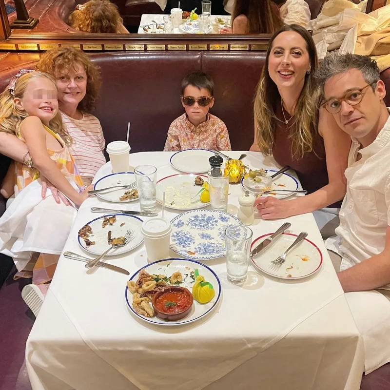 Susan Sarandon con su familia.
