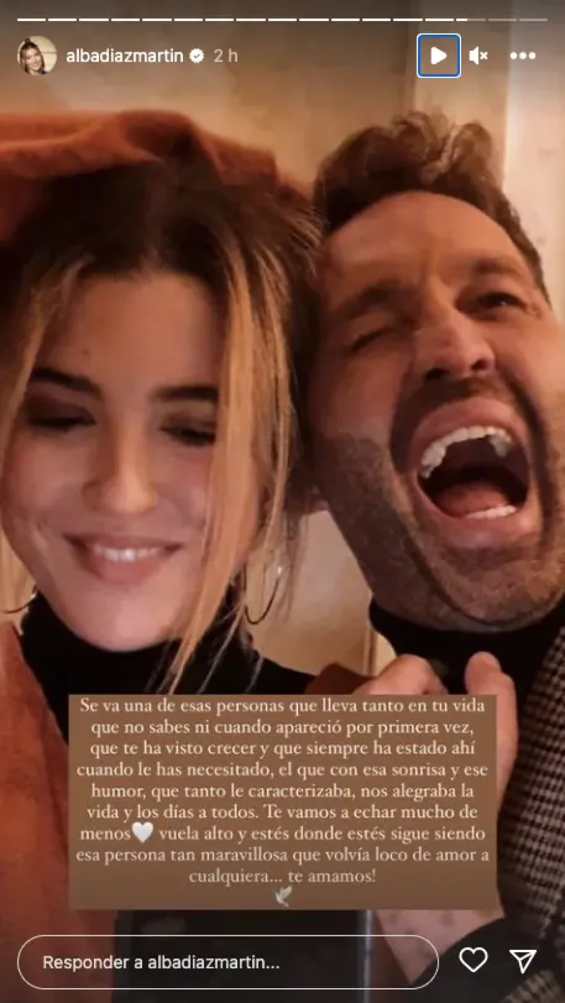 Alba Díaz en una imagen con su amigo fallecido Cristo Báñez