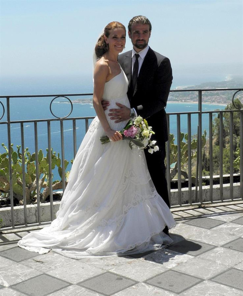Mario Biondo y Raquel Sánchez Silva el día de su boda.