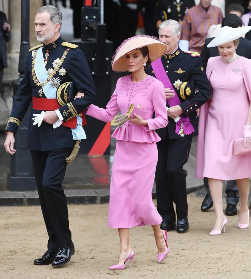 Felipe y Letizia en la coronación de Carlos III de Inglaterra.